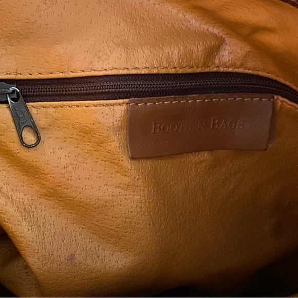 Boots’N Bags Vintage Brown Drawstring Shoulder Handbag - Picture 4 of 5